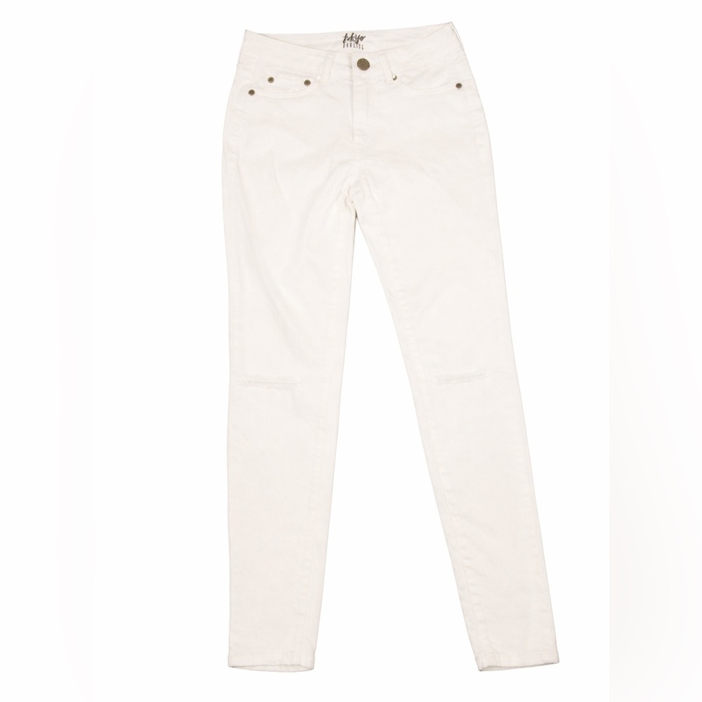 Tokyo Darling White Skinny Jeans Sz 000 Reg Stretch Denim